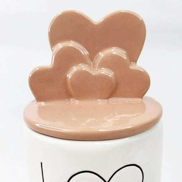 Rae Dunn Ceramic I Love Mom Pink Candle Heart - Picture 2 of 5